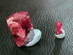 Rare red beryls (variety  Bixbite) from Thomas Range Utah, USA.